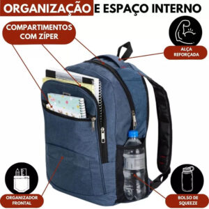 Kit 2 Mochilas Bolsa Viagem Resistente Coreana Masculina Feminina- Cor Aleatória